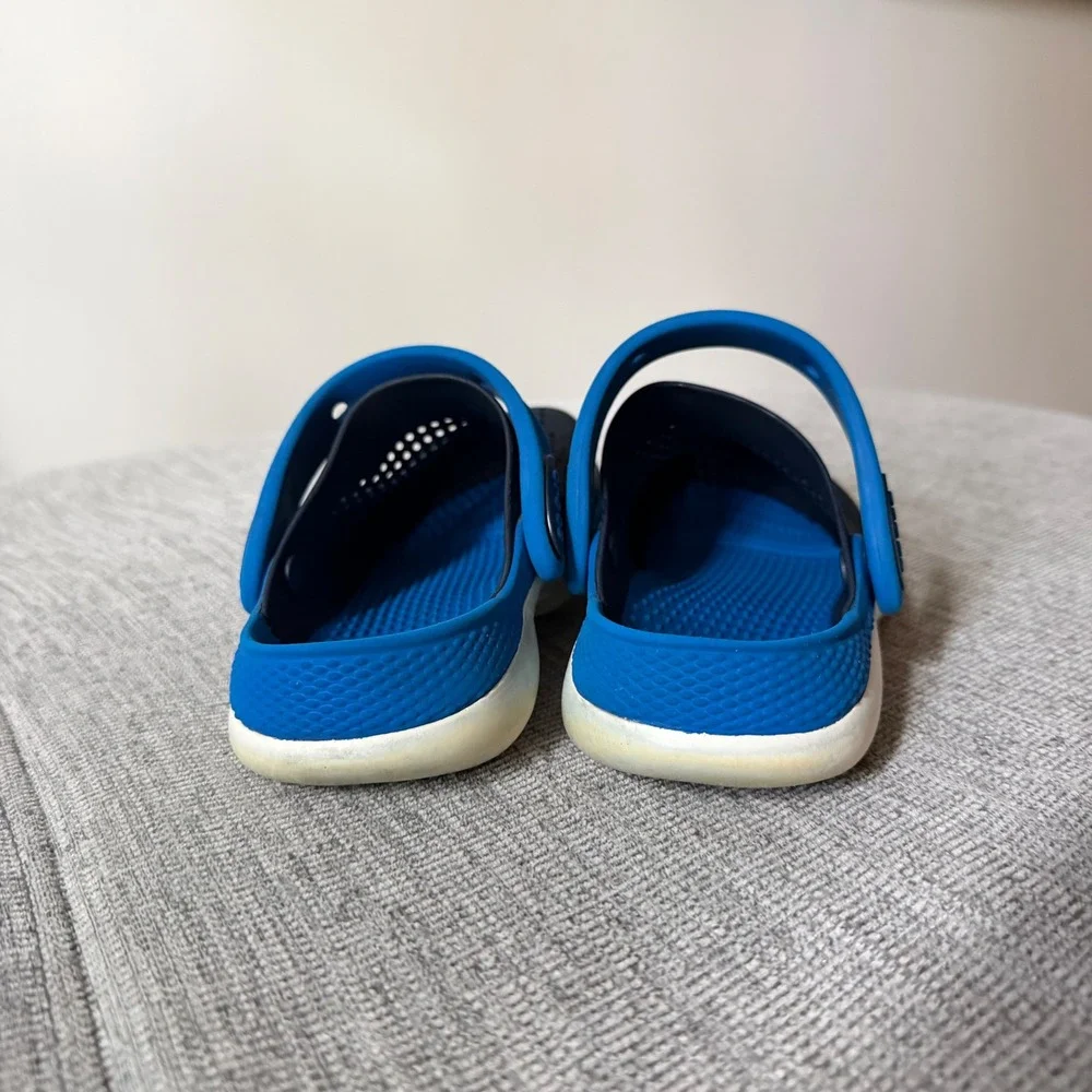 Crocs Kids LiteRide Clog Navy Blue Sporty Comfort Slip On Water Shoes